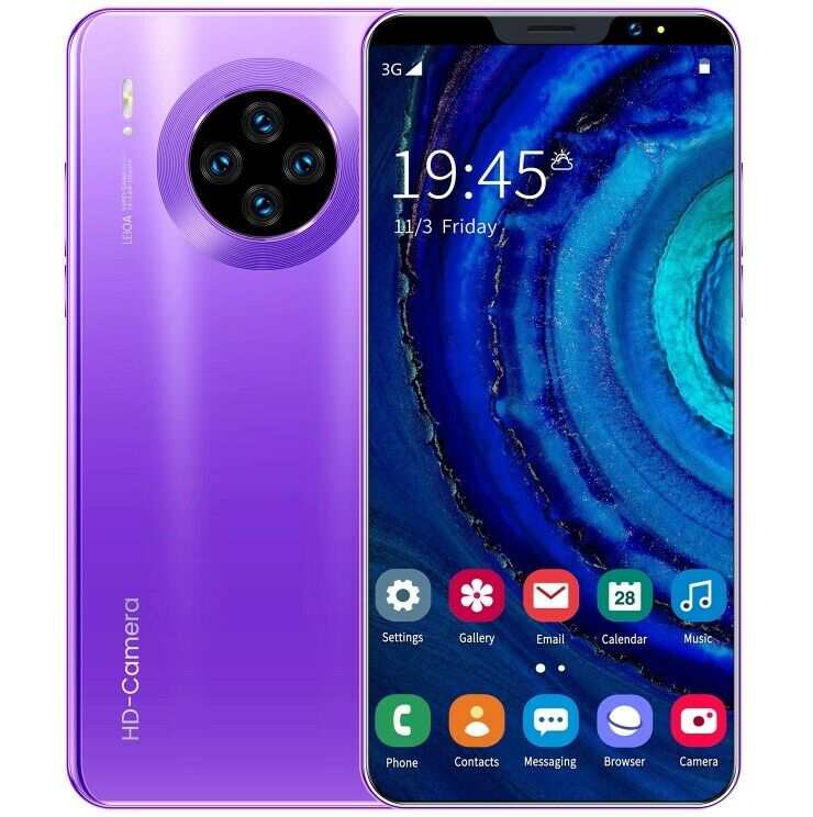 5.8 inch Mate33 Pro Unlocked 3G Touch 2MP 8 Core Dual SIM 512MB+4G Cheap Smart Phone Android in Retail Box: Purple