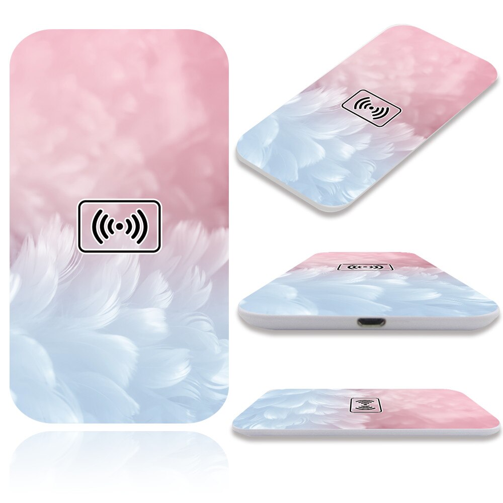 Qi Fast Smart Wireless Charger for Huawei Honor 30 Pro/V30 Pro/Mate 20/20 Pro/30/30 Pro/30 RS/P30 Pro USB Charging Pad: 4.soft touch feather