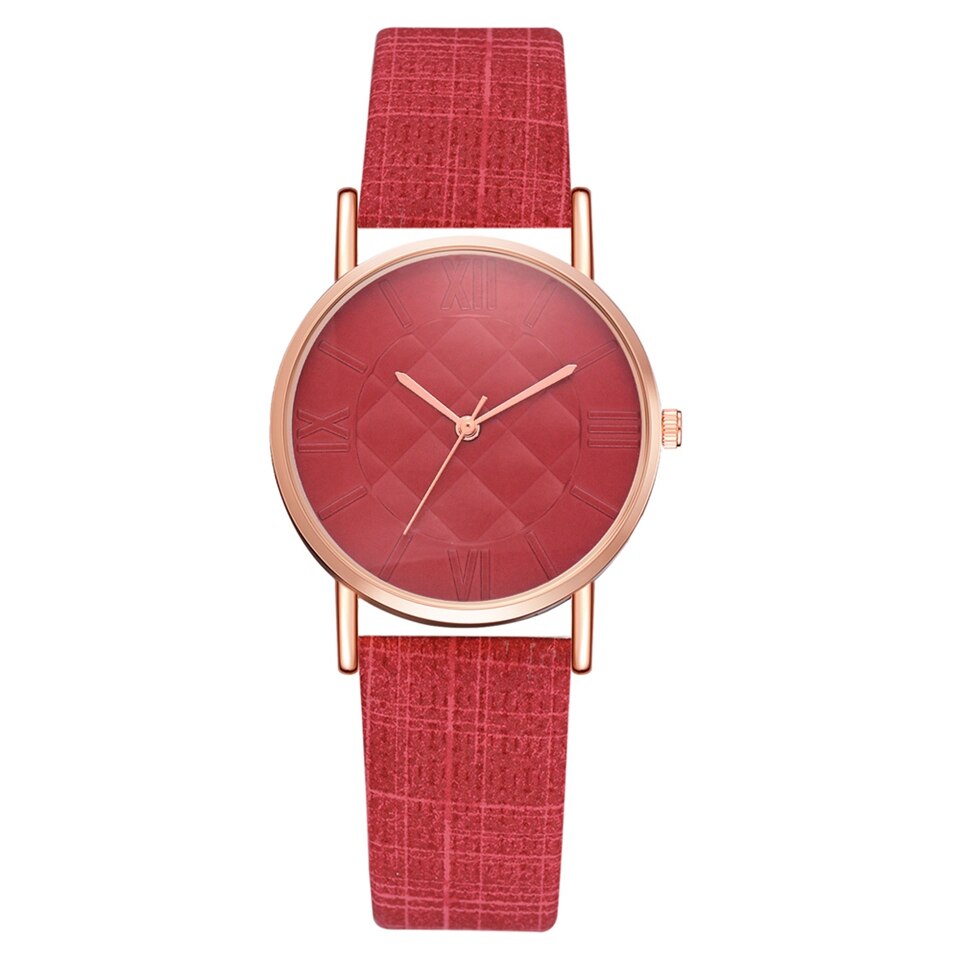 Reloj De Pulsera De Cuarzo Con Correa De Cuero Para Mujer, Cronografo De Marca Superieure De Lujo, informele, Kleur Blanco: Small Red