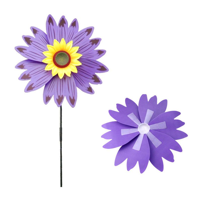 28 &quot;bambino FAI DA TE Girasole Colorato Mulino A Vento Giocattolo Per Bambini Attività All&#39;aria Aperta Giocattolo E65D