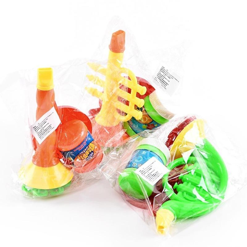 Soap Blowing Bubble Horn No Liquild Concentrate Stick Tray Kids Toys Kits Summer Outdoor Funny Bubble Machine Toy