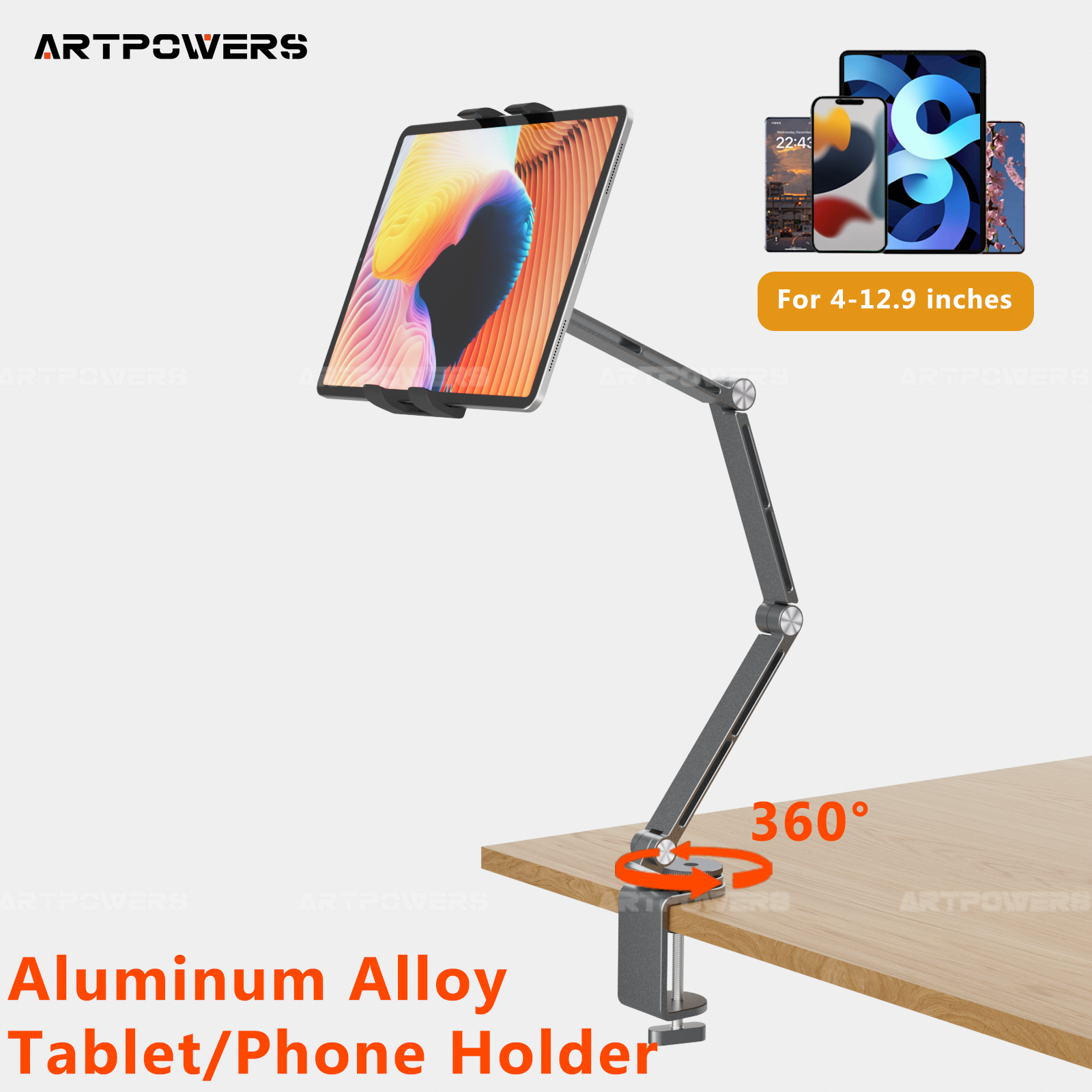 Langer Arm ständer für Monitorst änder iPad Galaxie Xiaomi Tablet Kindler Tablet Schreibtisch halter Magnet bett Telefonst änder Clip halterung