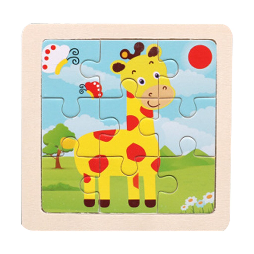 9/14/20 tabletten Kinder Spielzeug Holz Puzzle Holz 3D Jigsaw für Kinder Baby Cartoon Tier Verkehrs Puzzles pädagogisches Spielzeug Z925: G 9 tablets