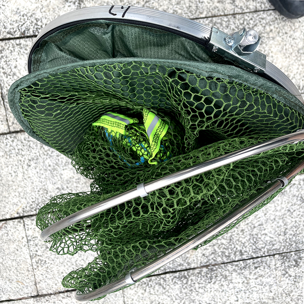 Grand filet de rangement en acier inoxydable, panier à poisson, filets à tremper, garder le poisson vivant dans l'eau, outils de panier de pêche, charge de 50kg