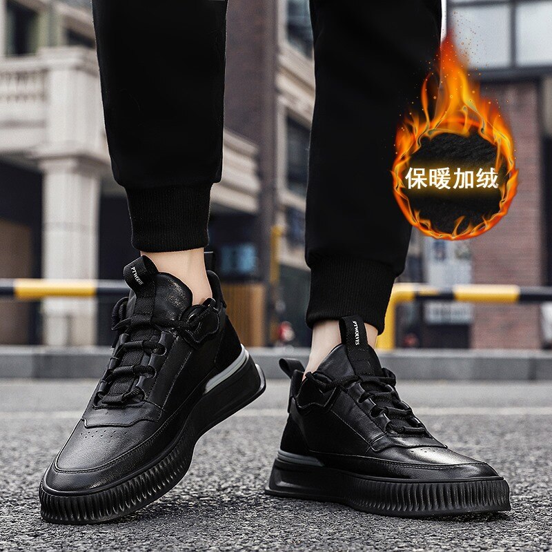 Winter Adult Men Casual Shoes Light Outdoor Men Shoes Keep warm Cold protection Men Sneakers Non-slip black Cotton shoes