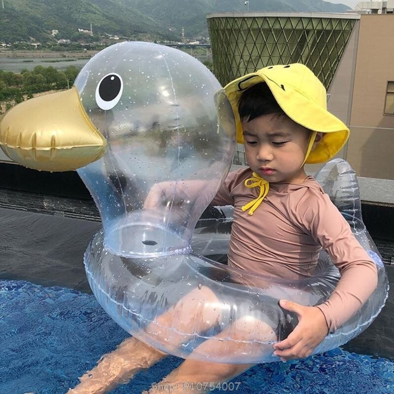 Flotadores de pato pequeño para bebé, juguete de piscina espeso, flotador de tubo de natación, actividades de agua, N10 20,