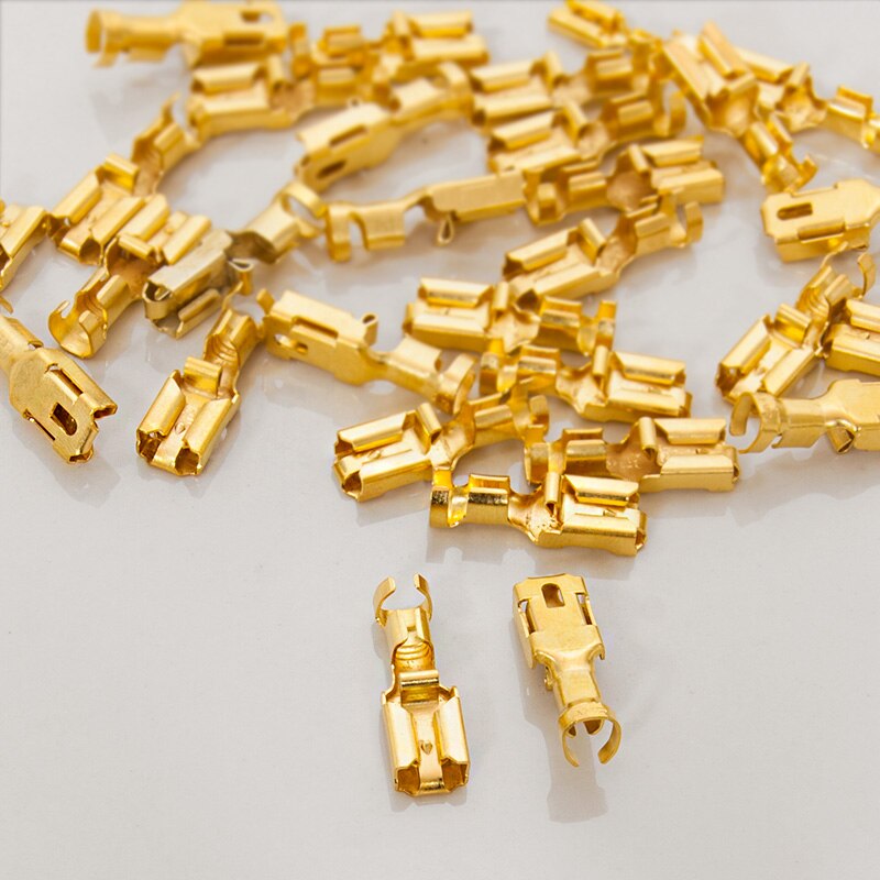 1 pièces d'origine allemande WBT 0655 0656 0657 plaqué or sertissage fil connexion borne prise ressort 6.3/4.8/2.8mm