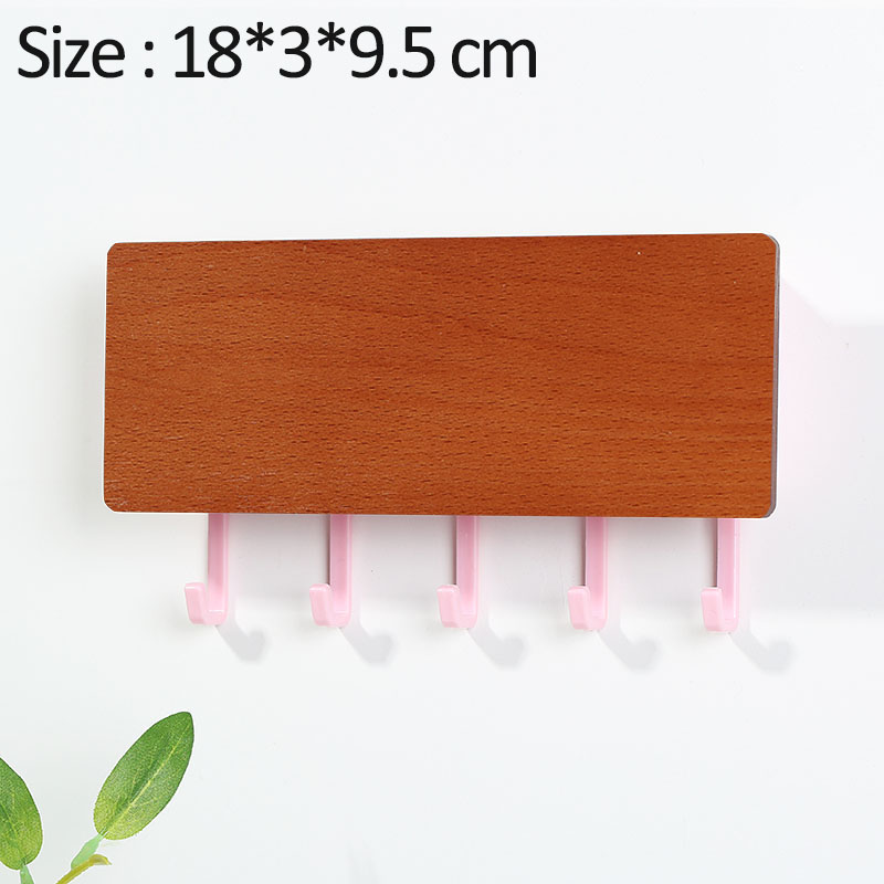 Hooks Storage Rack Key Wooden Hanger Home Decorative Wall Vintage Hallway Room Space Saving Bedroom Door Back Rack: 11
