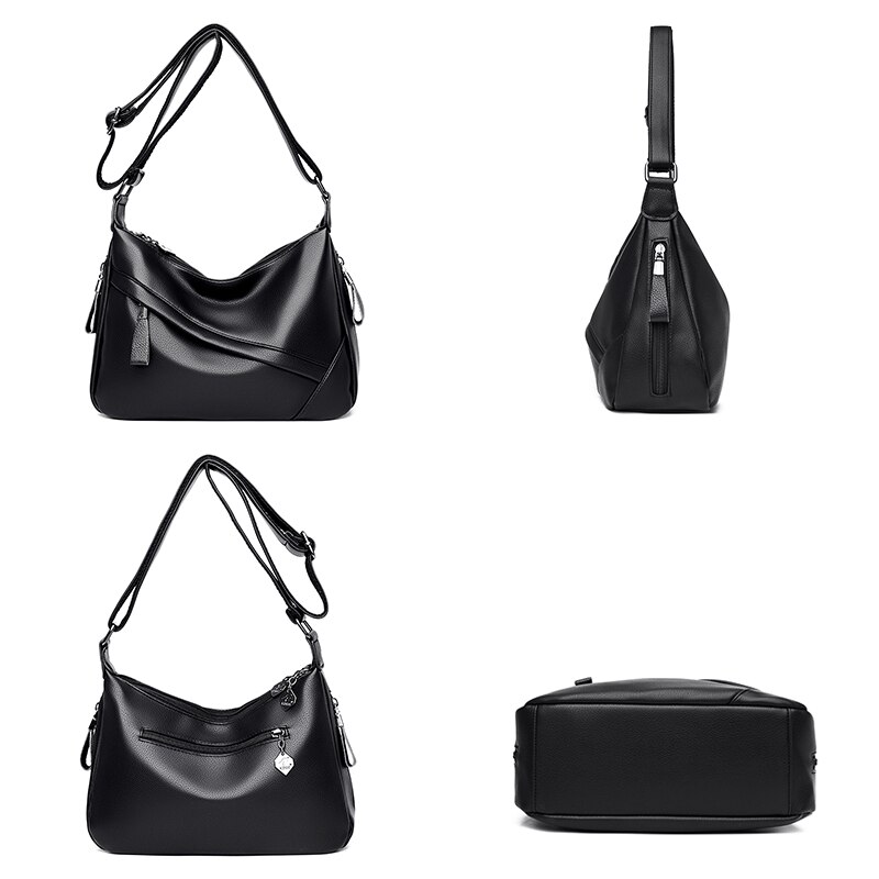 Oude Tang Effen Kleur Pu Lederen Schoudertassen Voor Vrouwen Luxe Messenger Bag Sac epaule