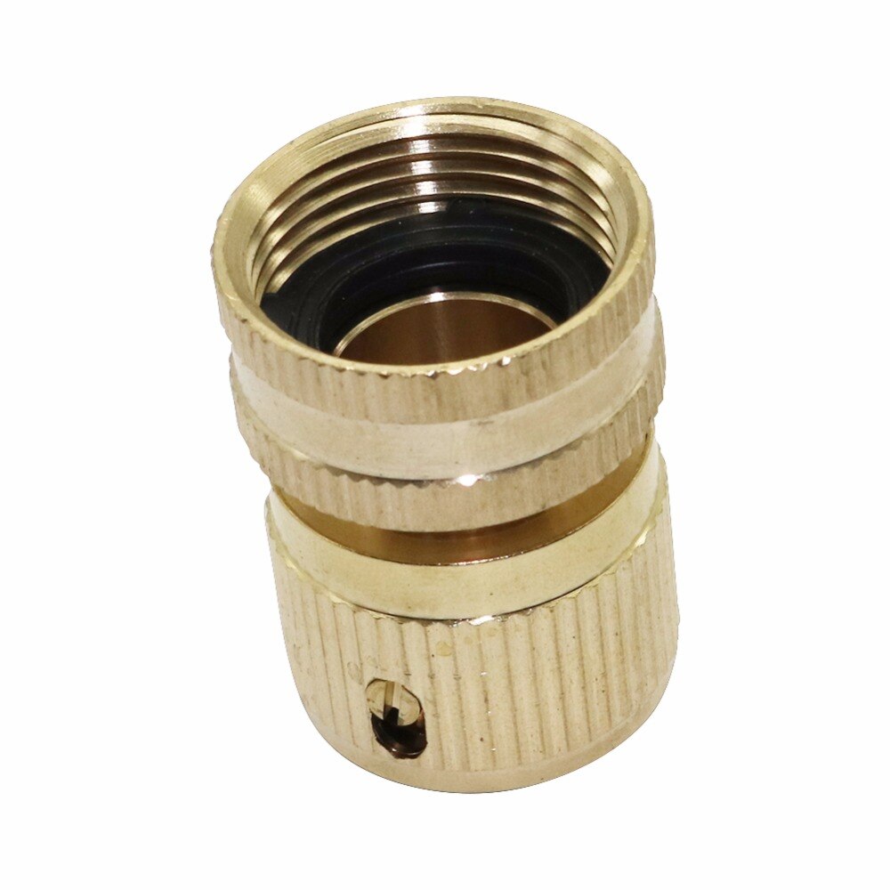 Brass 3/4" female thread connection quick connector Garden hose water pipe connector garden accessories 1 Pc: Default Title