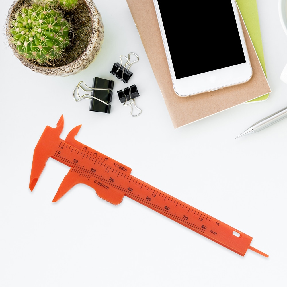 Mini 80mm Vernier Caliper Sliding Micrometer Double Scale PlasticRuler Gauge Student Calipers Size Measuring Tools