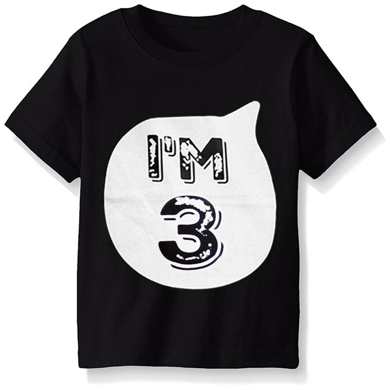 Nummer 1 2 3 4 Print Kids Tshirt Jongen Meisje T-shirt Voor Kinderen Peuter Jongen Kleding Top Tees meisje Verjaardag Wit Tee