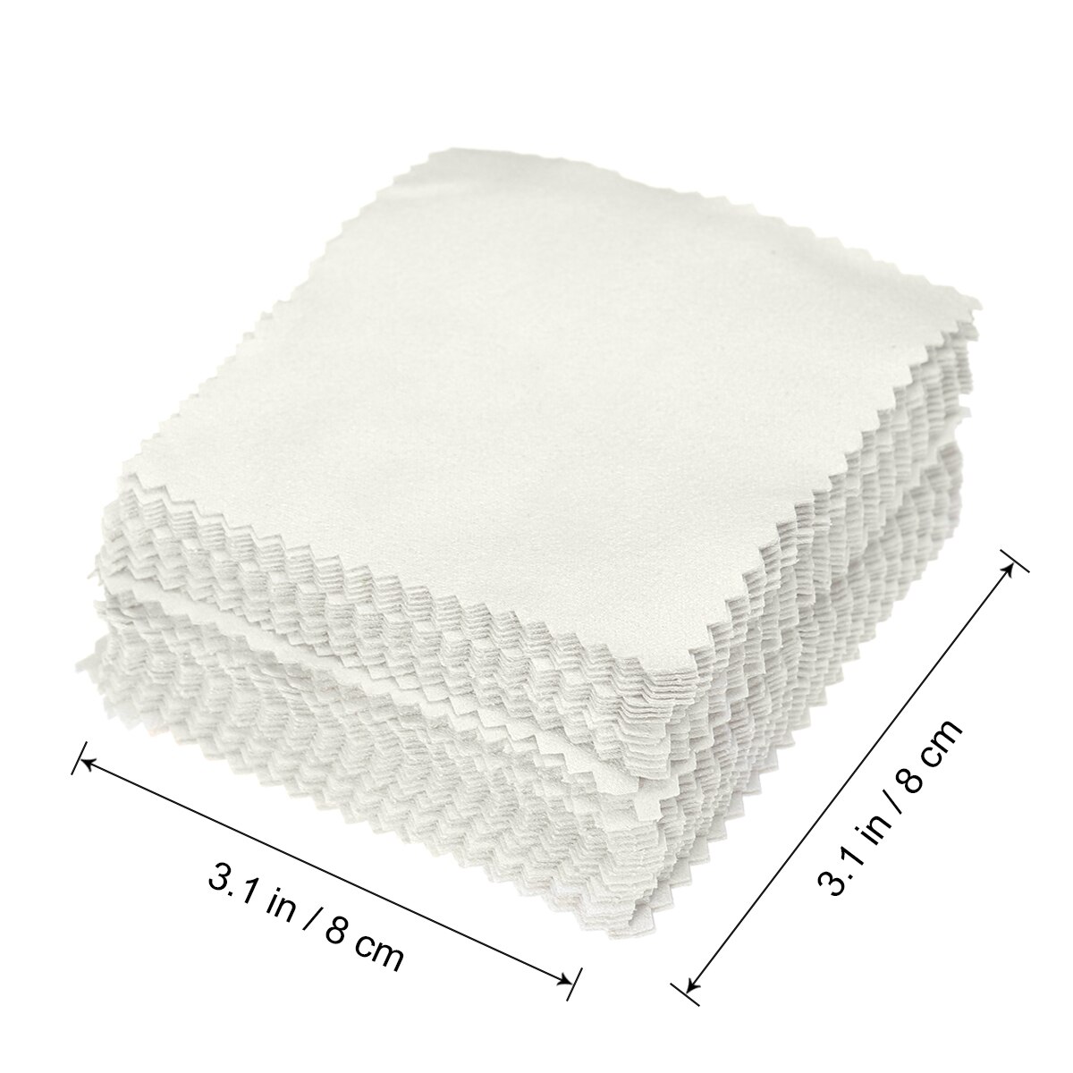 50pcs Jewelry Portable Small Size Practical Wiping Cloth Cleaning Cloth Polishing Cloth for Sterling Silver