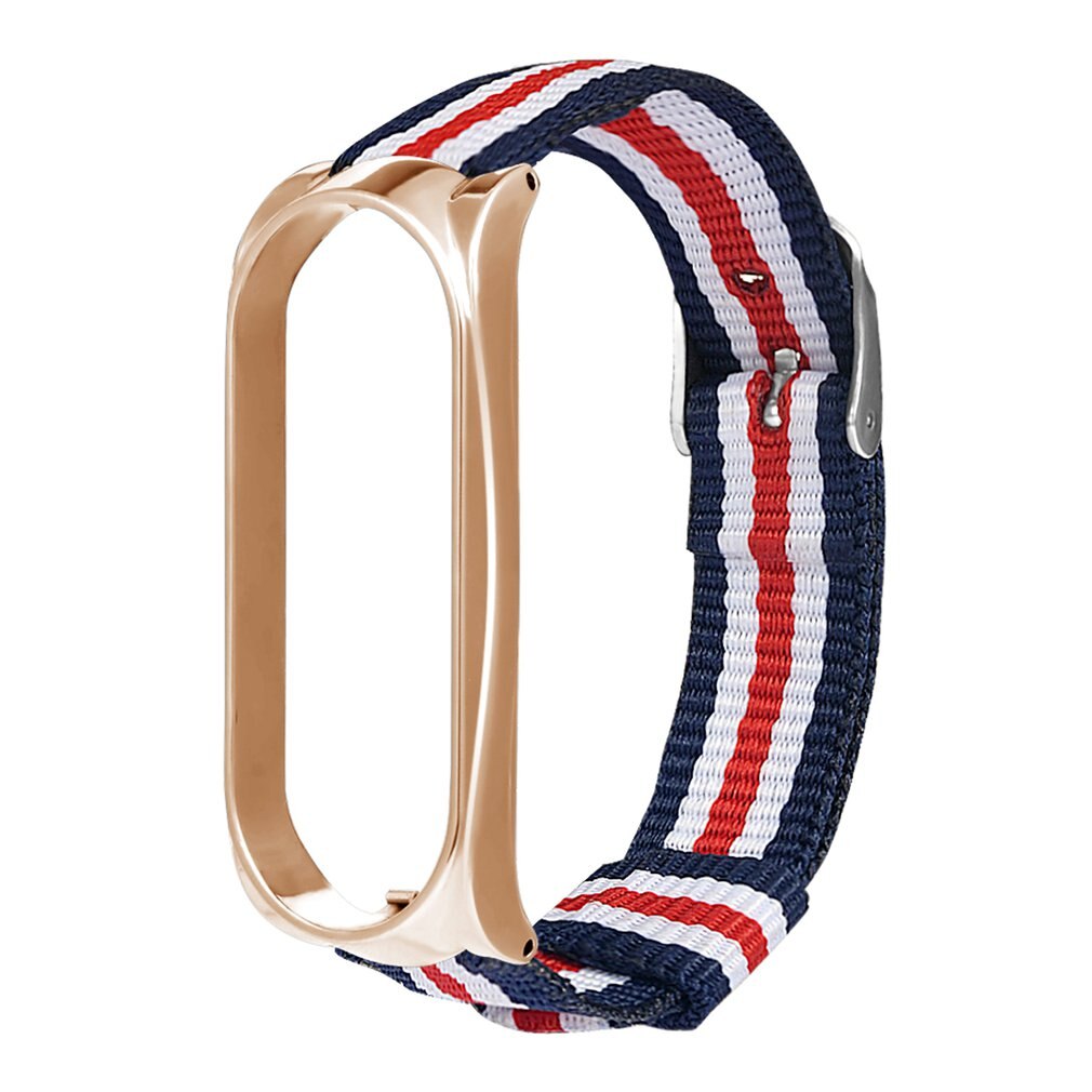 Nylonrem til xiaomi mi band 4 5 3 utskiftbart armbånd mi band band 4 armbånd lett pustende armbånd for miband 5 4: 6