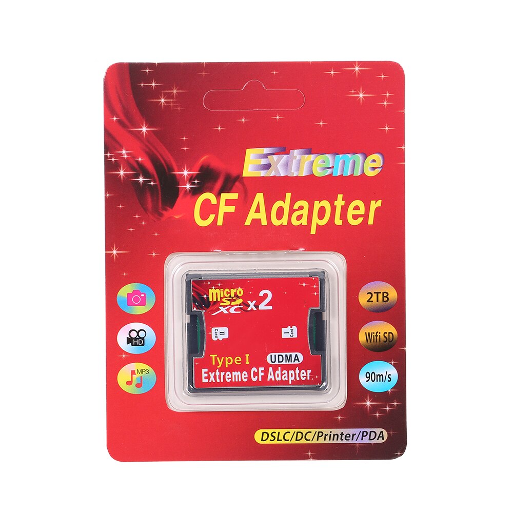 Dual Tf Naar Cf Adapter Card Dual Micro Sd Naar Cf Converter Ondersteuning Sdxc 2Tb Hoge Snelheid Kaart Cover