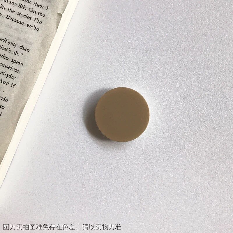Universal Colorful Airbag Stand Mobile Phone Accessorie Pocket Holder Round Shaped Bracket Mount for IPhone 11 X Samsung Huawei: 12 Brown