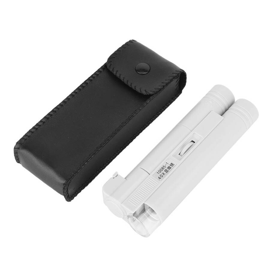 40 × Zoom Portable LED Microscope Pocket Microscope Magnifier Micro Lens for Universal Mobile Phones