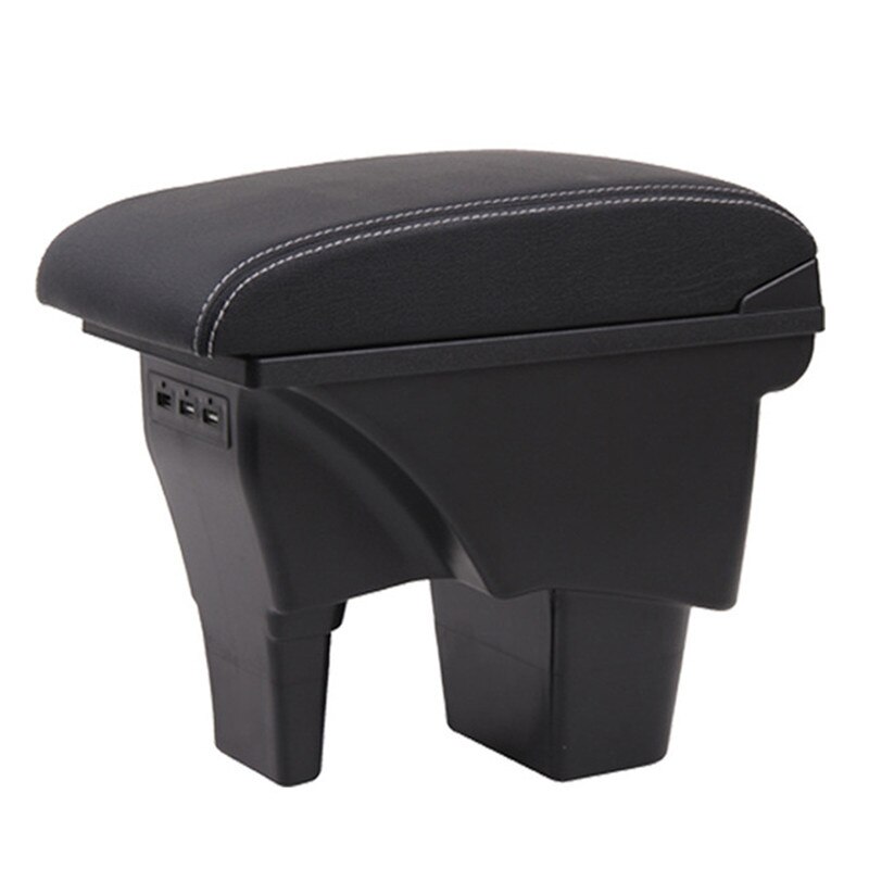 Car secretary For Suzuki VITARA Handrail Storage Box Car Interior Handrail Double Rechargeable USB Black Leather Arm Rest