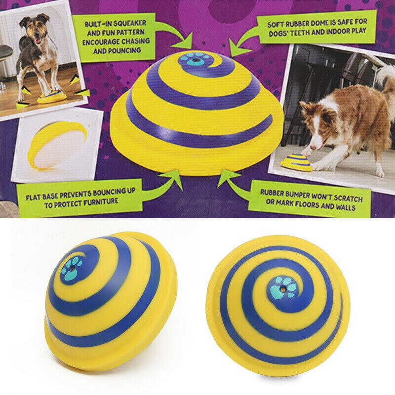 Sounding Disc Woof Glider Soft & Safe Indoor Play Toy Pet Dogs Toy Entertainment Pet Play Accessories Toy