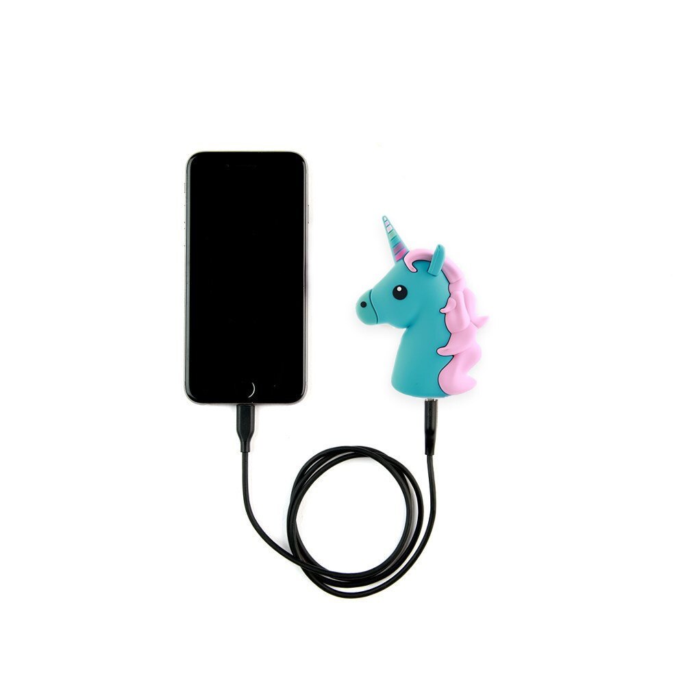 Mojipower batterie externe pour téléphone portable, 2600 mAh powerbank, amusant, coloré, , forme licorne