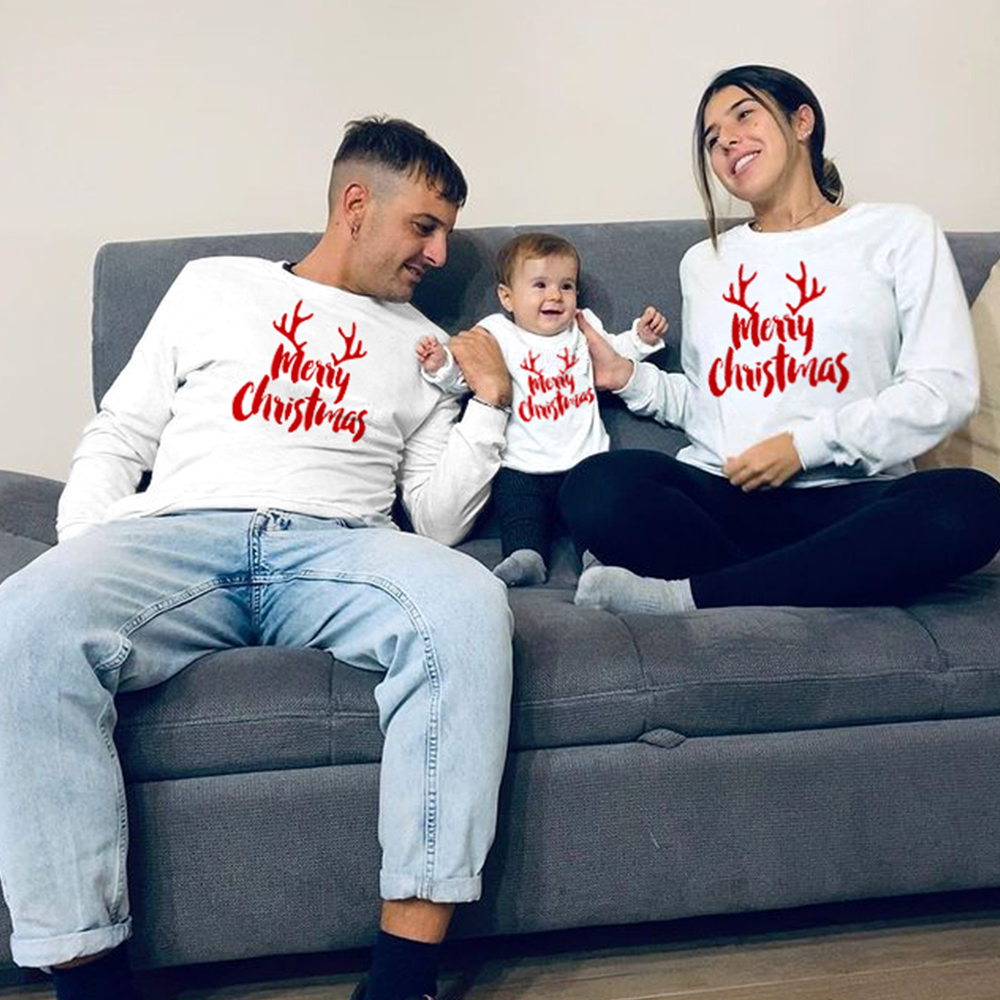 Year Family Matching Outfits Pajamas Christmas Sweater Family Parent-Child Sleepwear Christmas Family Look
