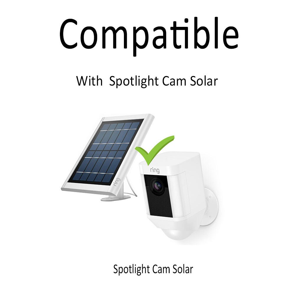 8. Cavo di prolunga cc resistente alle intemperie da 2 piedi/2.5m per pannello solare con batteria a camma con riflettore ad anello ad anello con cacciavite e viti