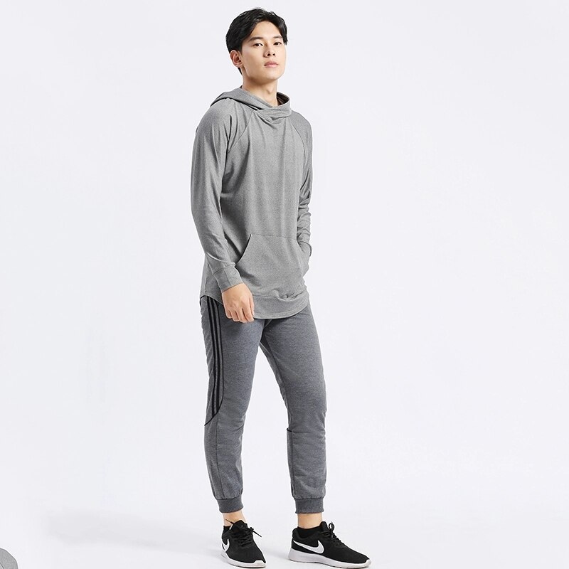 Men's Compression Hoodie - Basketball Style - Casual Sportswear - Hooded Sweatshirt