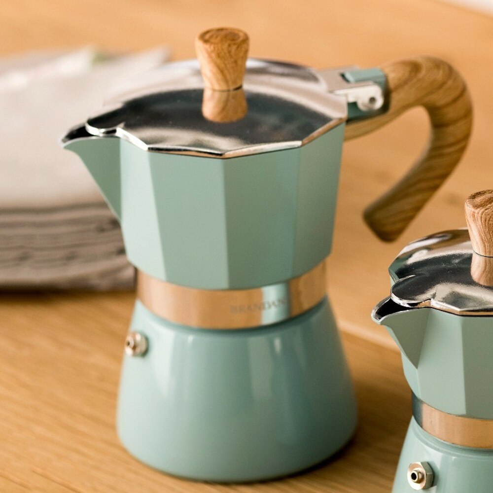 Aluminium italiensk moka espresso kaffemaskine percolator komfur top pot 150/300ml køkkenredskaber komfur kaffemaskine