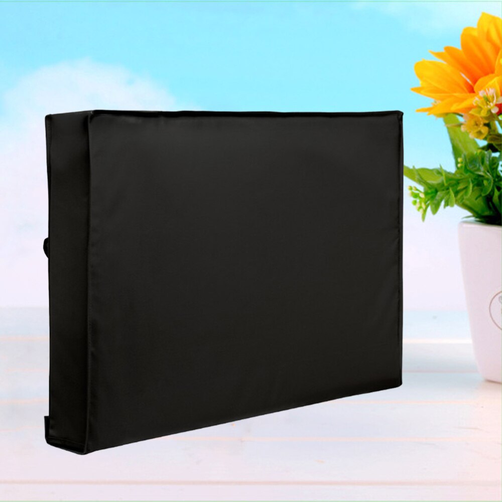 Microvezeldoek voor buiten tv-bescherming voor tv-bescherming buiten weerbestendige tv-hoes buiten tv-hoes buiten: Zwart