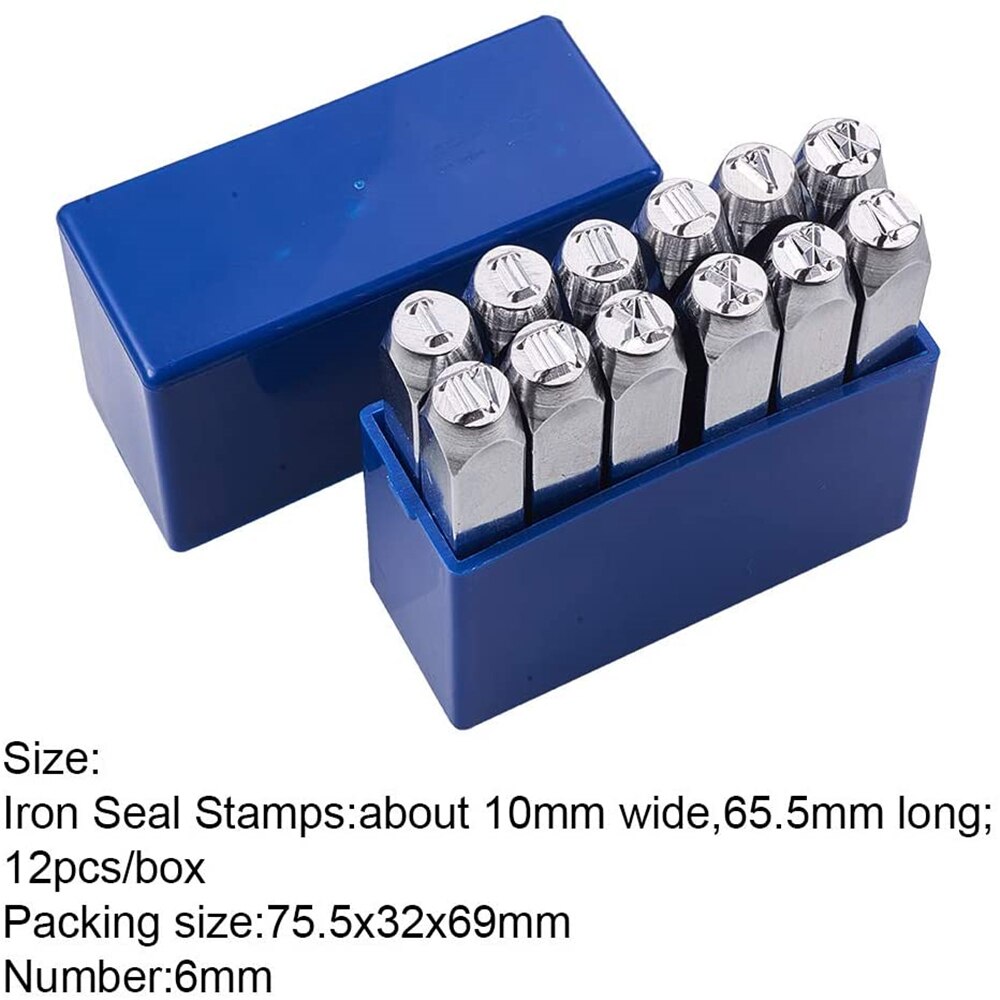 12 Pcs Romeinse Cijfers Metalen Stempel Set Ijzeren Hoofdletters Postzegels Punch Press Tool Voor Imprinting Op Sieraden Leer Hout Stempelen