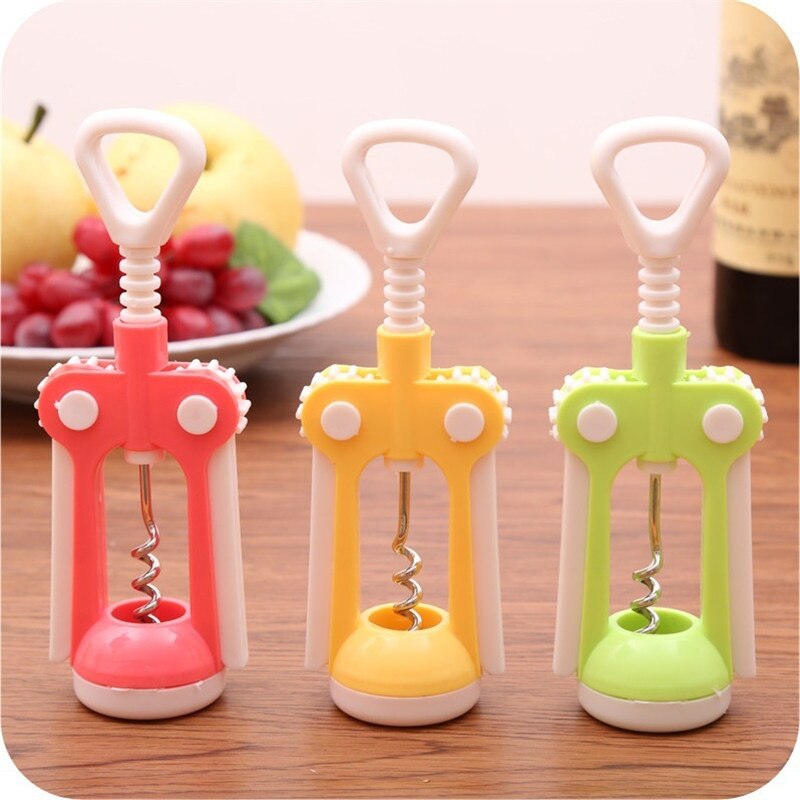 1 pc Leuke Wijn Flesopener Wijnfles Corkscrew Bier Cap Opener Draagbare Praktische Flesopener Thuis Keuken Bar Gereedschap