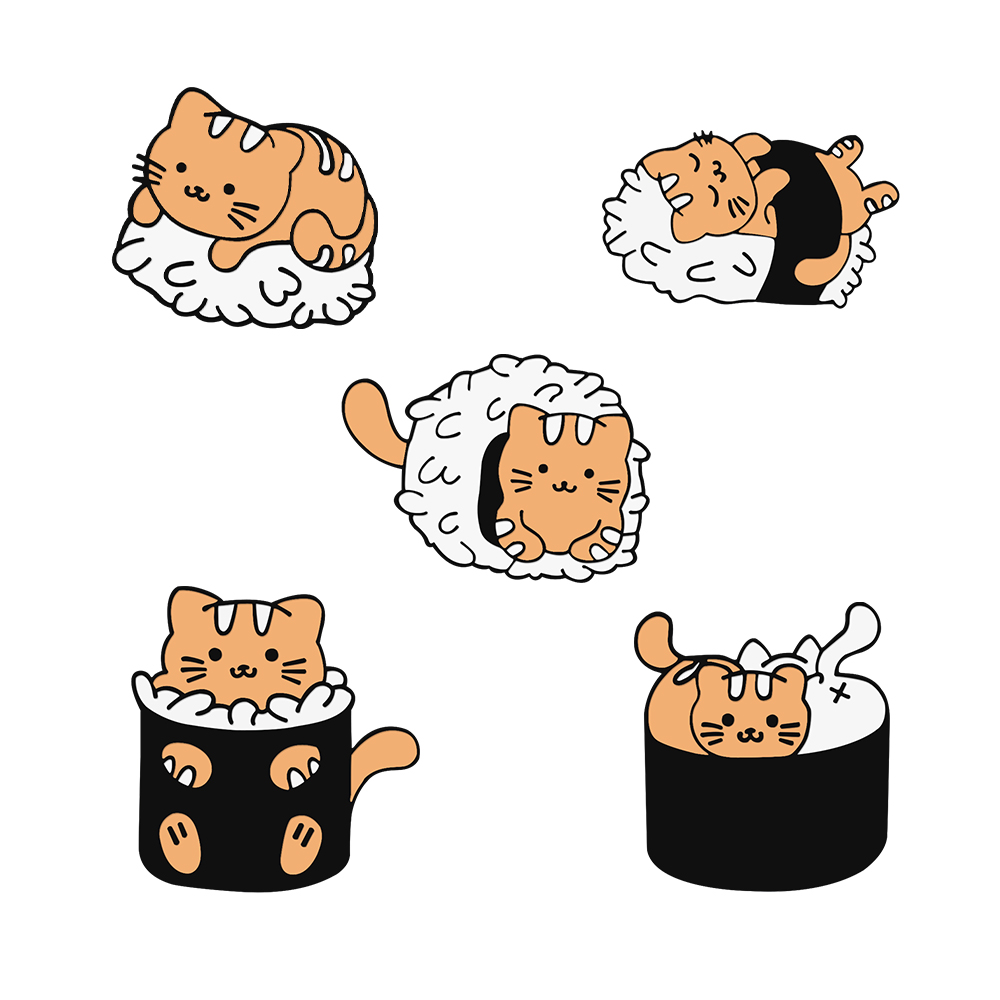 Ensemble de broches de dessin animé, 4-6 pièces, sorcière, chat, crâne gothique, épingle à revers, plante d'astronaute, Animal, Instrument de musique, Badge, sac, bijoux,