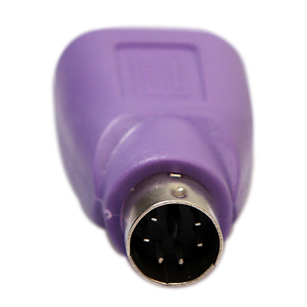 2/5pcs PS2 Male to USB Female Adapter Converter for Computer Mouse Keyboard Purple Computer Connect Accessories