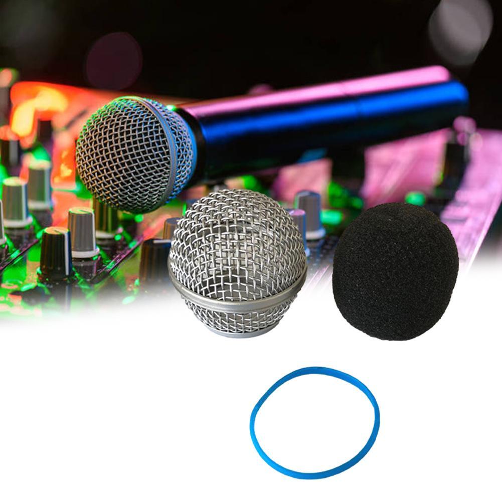 Mesh Ball Head Wired Wireless Microphone Grille Microphone Replacement Head Steel Shure SM58 Beta 57A 58A 87A 845S 945