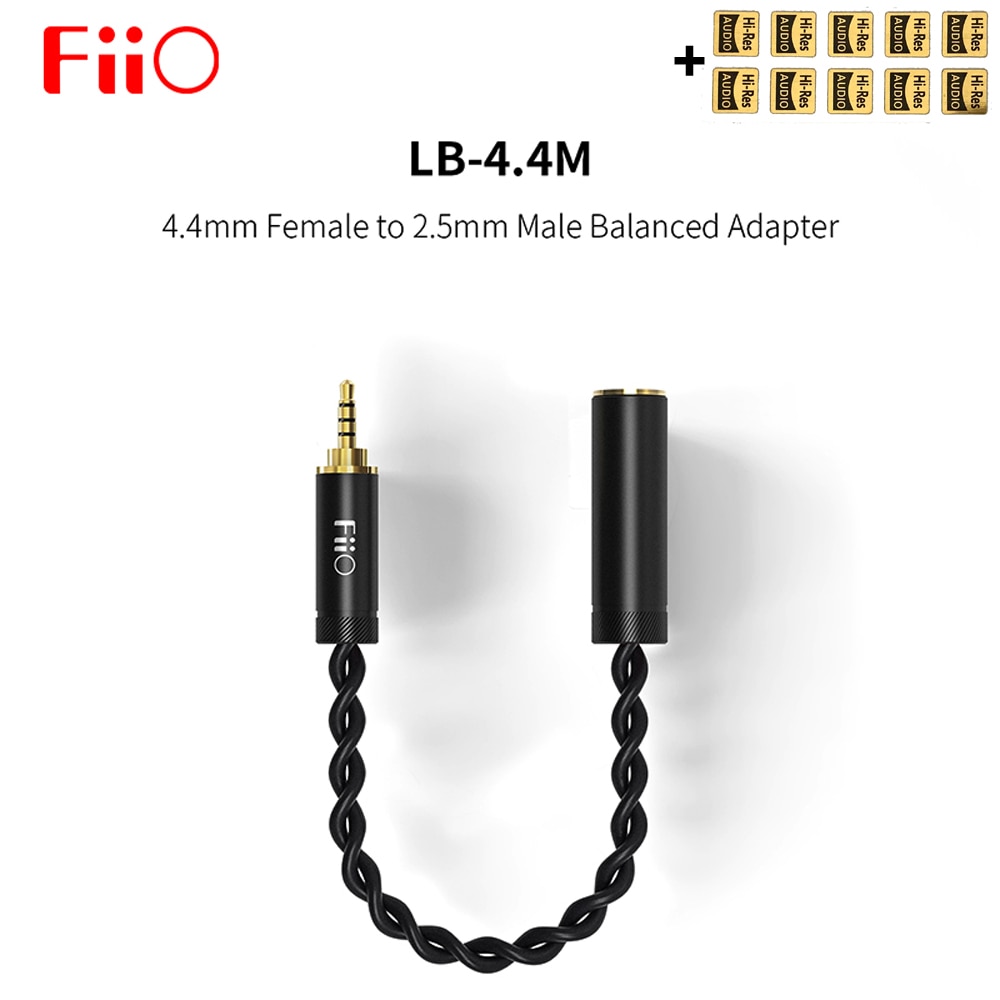 Fiio LB-4.4M (LB 4,4 M), adaptador equilibrado de 4,4mm y hembra a 2,5mm para conector de 4,4mm, auriculares para FIIO player M9 Q5 X7II