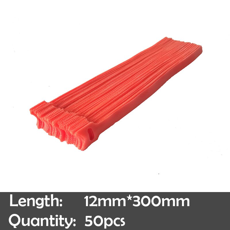 50pz fascette adesive per nastro di fissaggio fascette magiche gancio ad anello bastone bulcker cintura fascio filo linea cavo cinturino: arancia