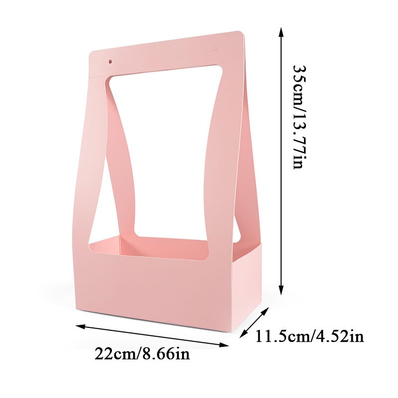 Vattentät papper blomlåda alla hjärtans dag påsar med handtag födelsedag box förpackning julfest leveranser