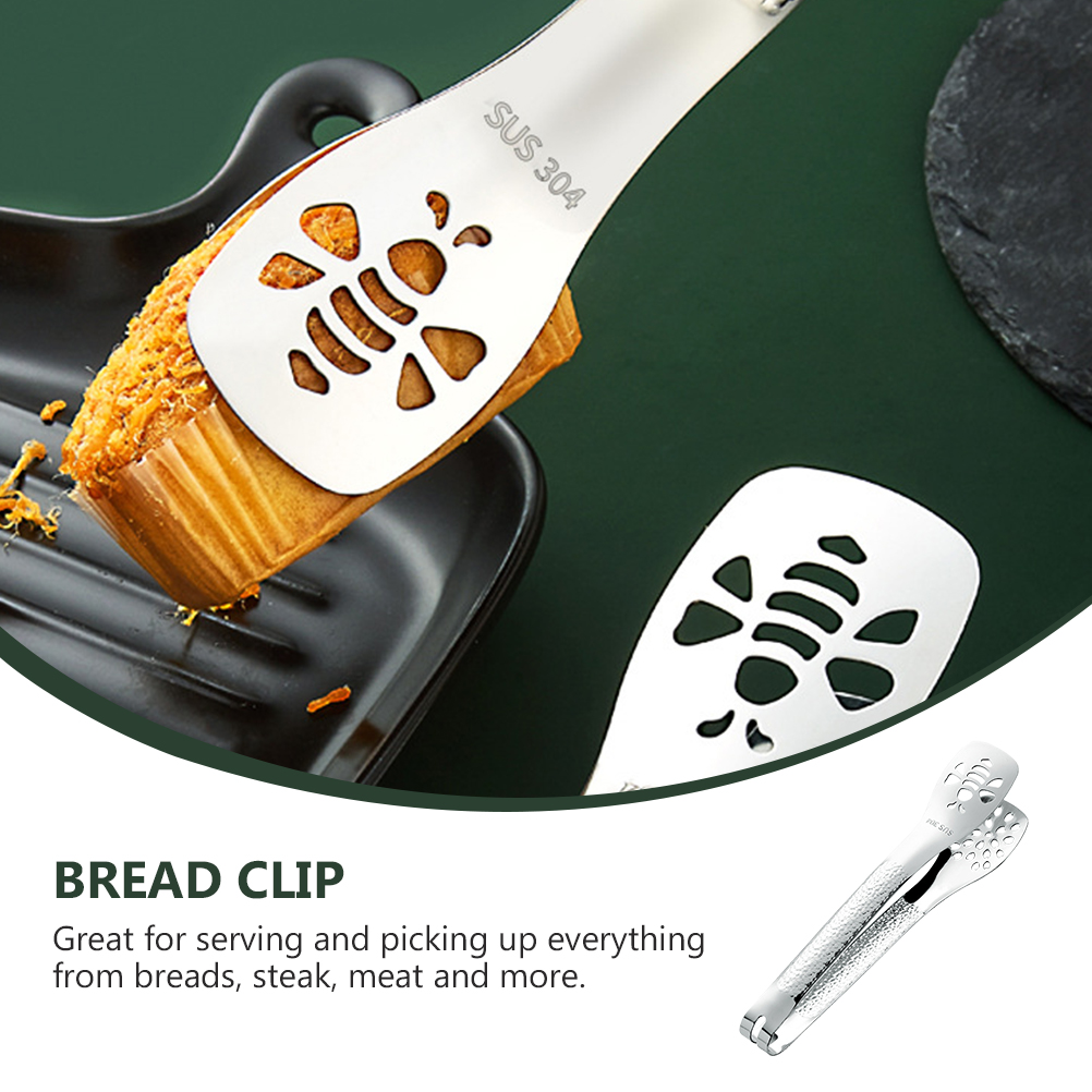 2Pcs Buffet Tong Toast Tongs Bread Clamps Barbecue Clip Biscuit Tong Dessert Clips