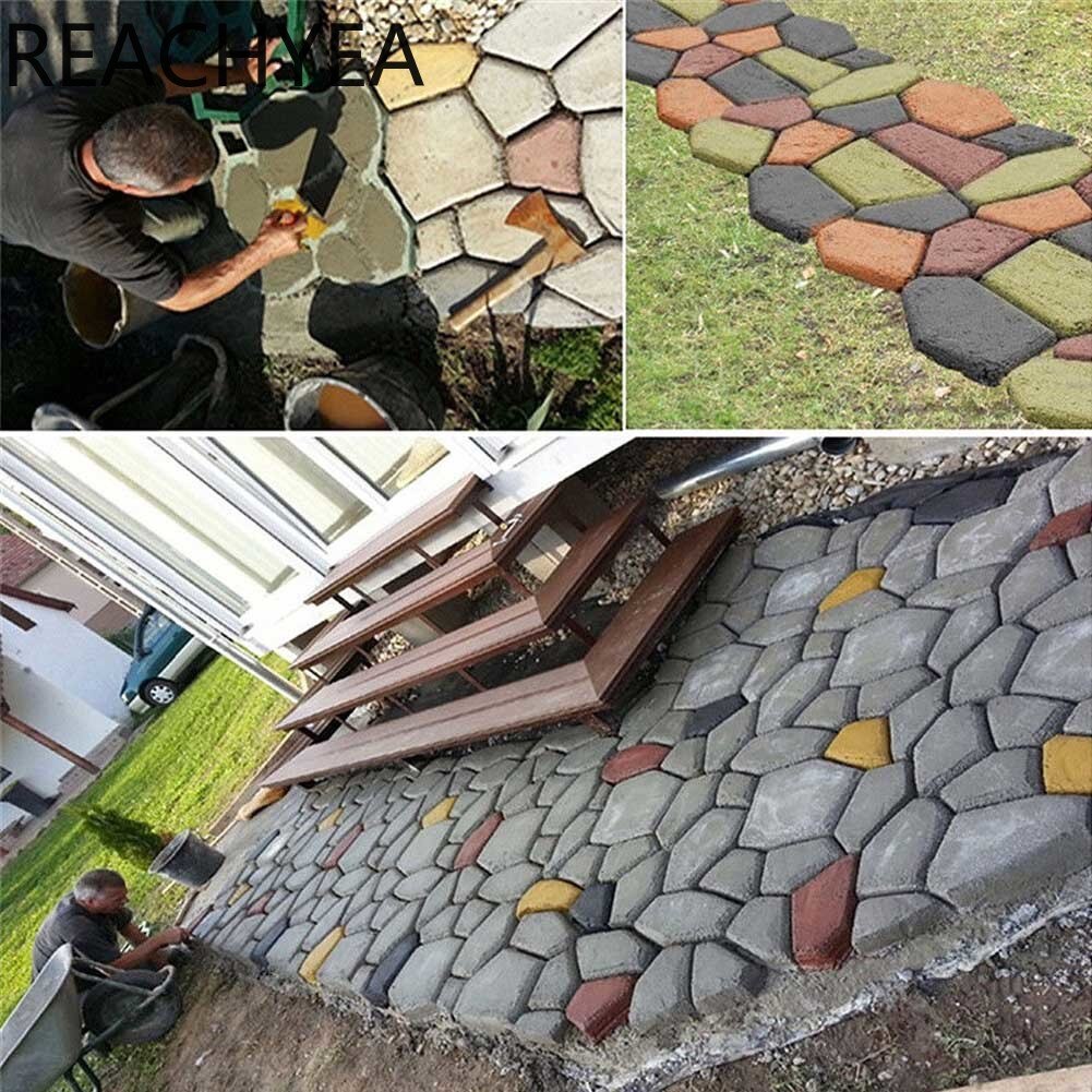 Path Maker Mold Reusable Concrete Cement Stone Paver Walk Mould DIY Brick