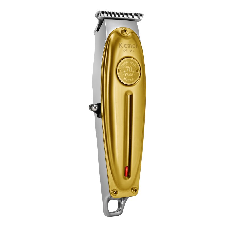 Kemei Hair Clipper All Metal Men Electric Cordless Hair Trimmer 0mm Baldheaded T Blade Finish Haircut Machine 1949