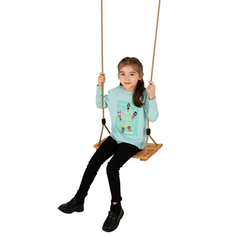 Holz Baum Schaukel Sitz mit Einstellbare Seil Indoor Outdoor Holz Schaukel Stuhl Für Kinder Erwachsene Kinder