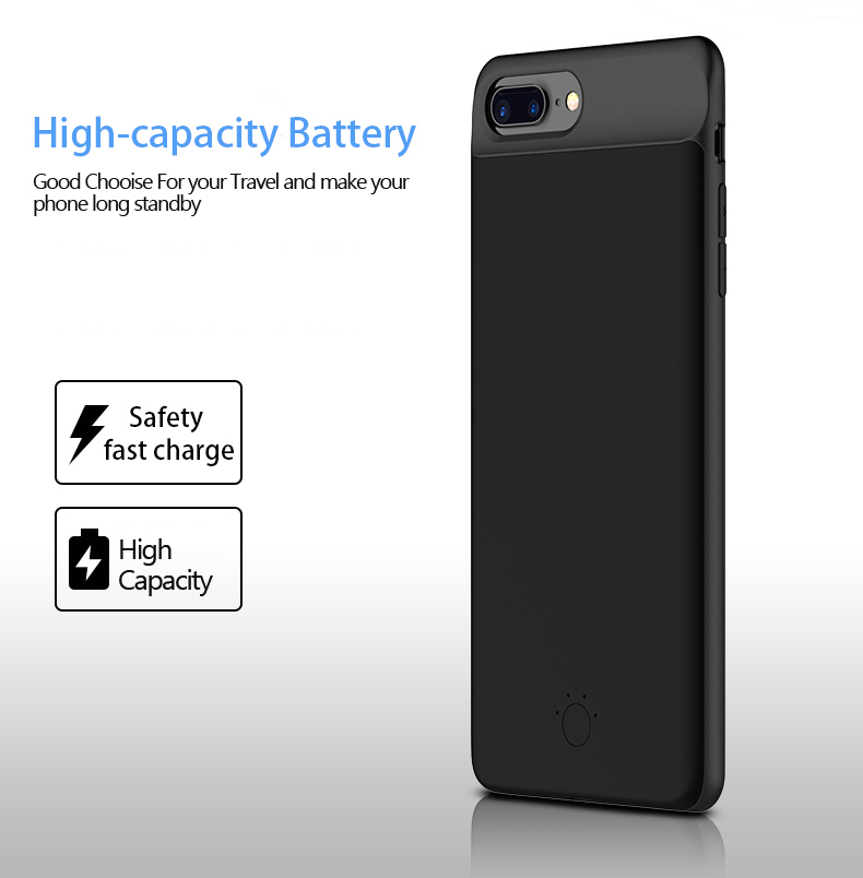 5000 mah /7000 mah slankt ultratyndt telefon batteri cover til iphone 6 6 s plus powerbank backup oplader cover til iphone 6 6s 7 8 plus