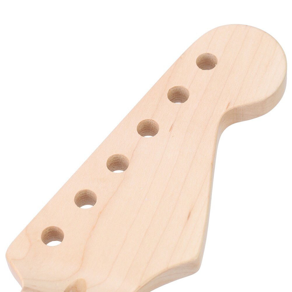 22 Fret Tiger Flame Maple Guitar Neck Replacement Guitar Neck for ST Electric Guitar Dots Natural