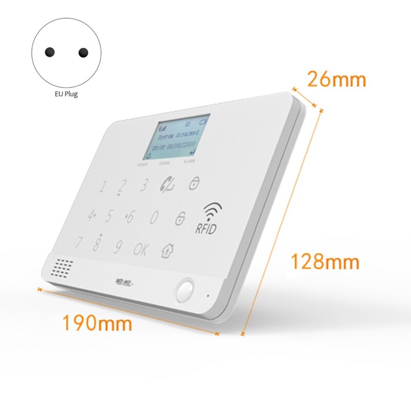 Home Burglar Alarm Anti-Theft Ultra-Thin Vibration Sensor Alarm Security Alarm System EU Plug