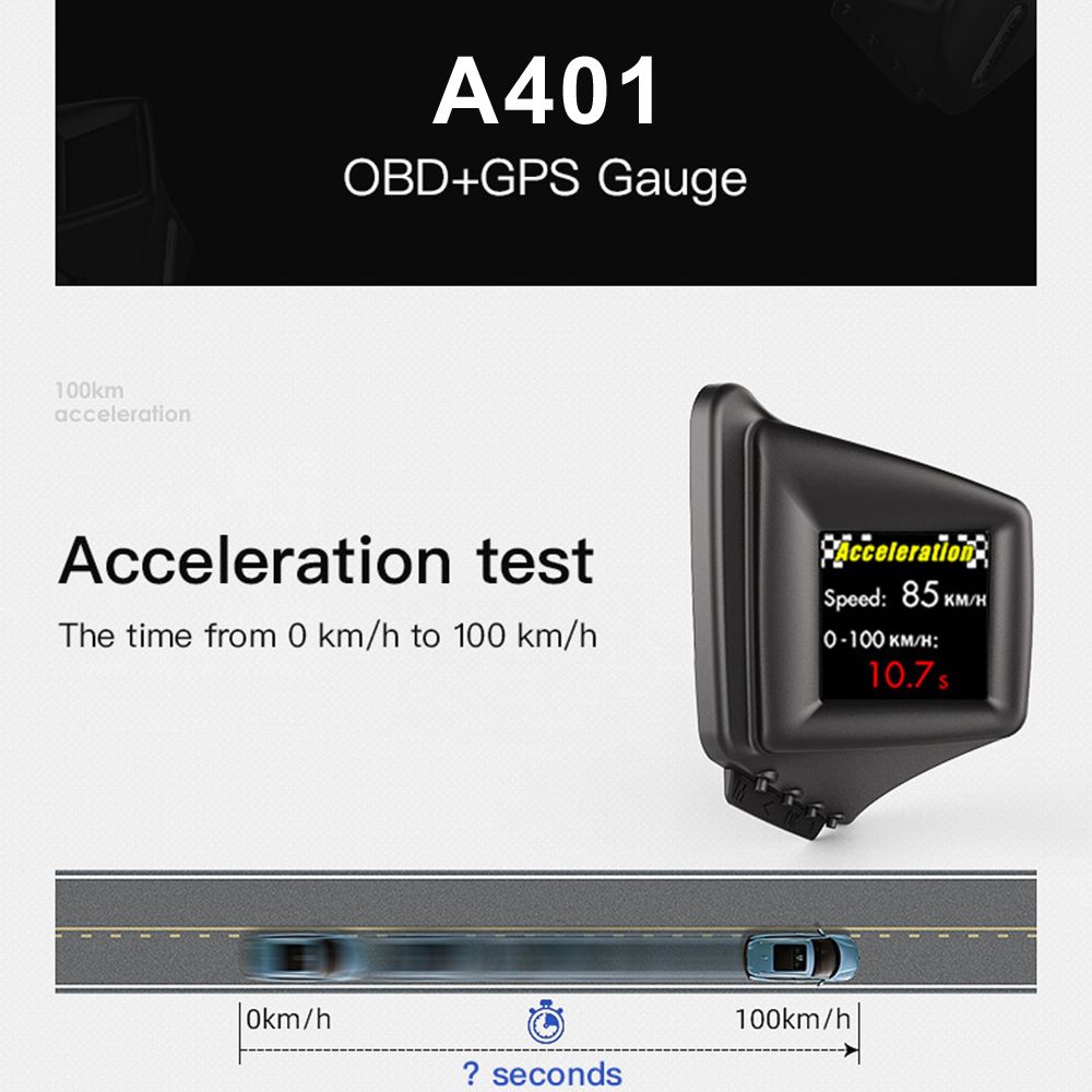 Indicador de pantalla Universal Hud OBD2 para coche, velocímetro GPS, sistema Dual MPH, motor RPM, alarma de exceso de velocidad, accesorios para odómetro