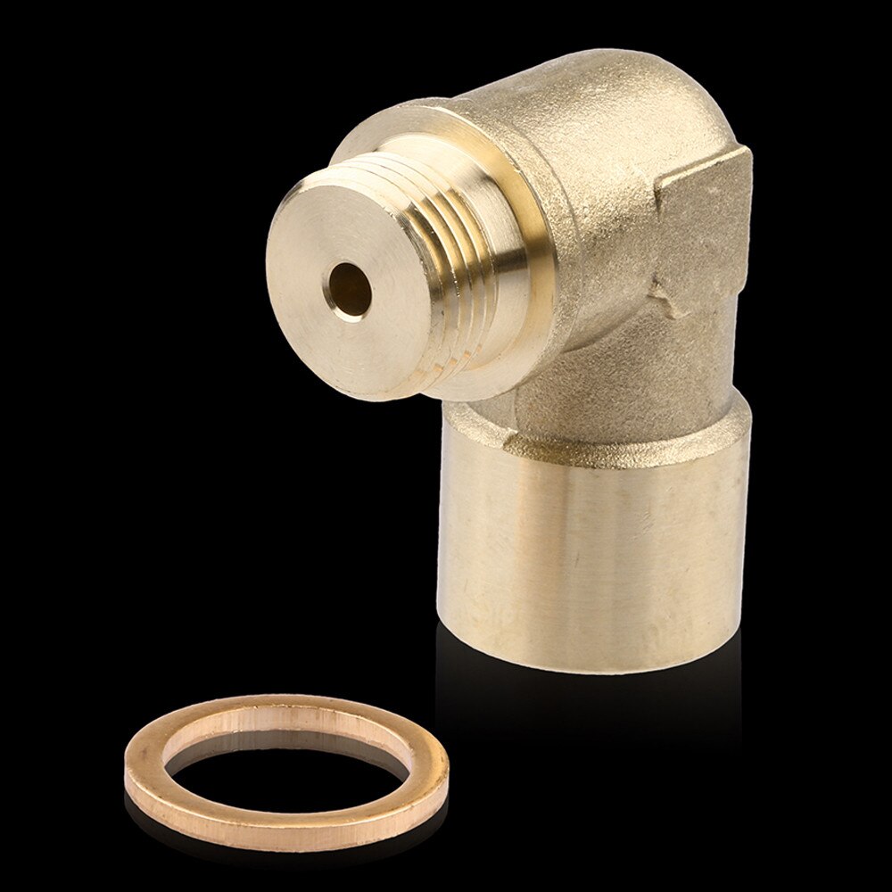 Auto Angle 90° O2 Oxygen Sensor Extender Spacer for Decat Hydrogen Brass O2 Oxygen Sensor Extender Spacer Car Accessories