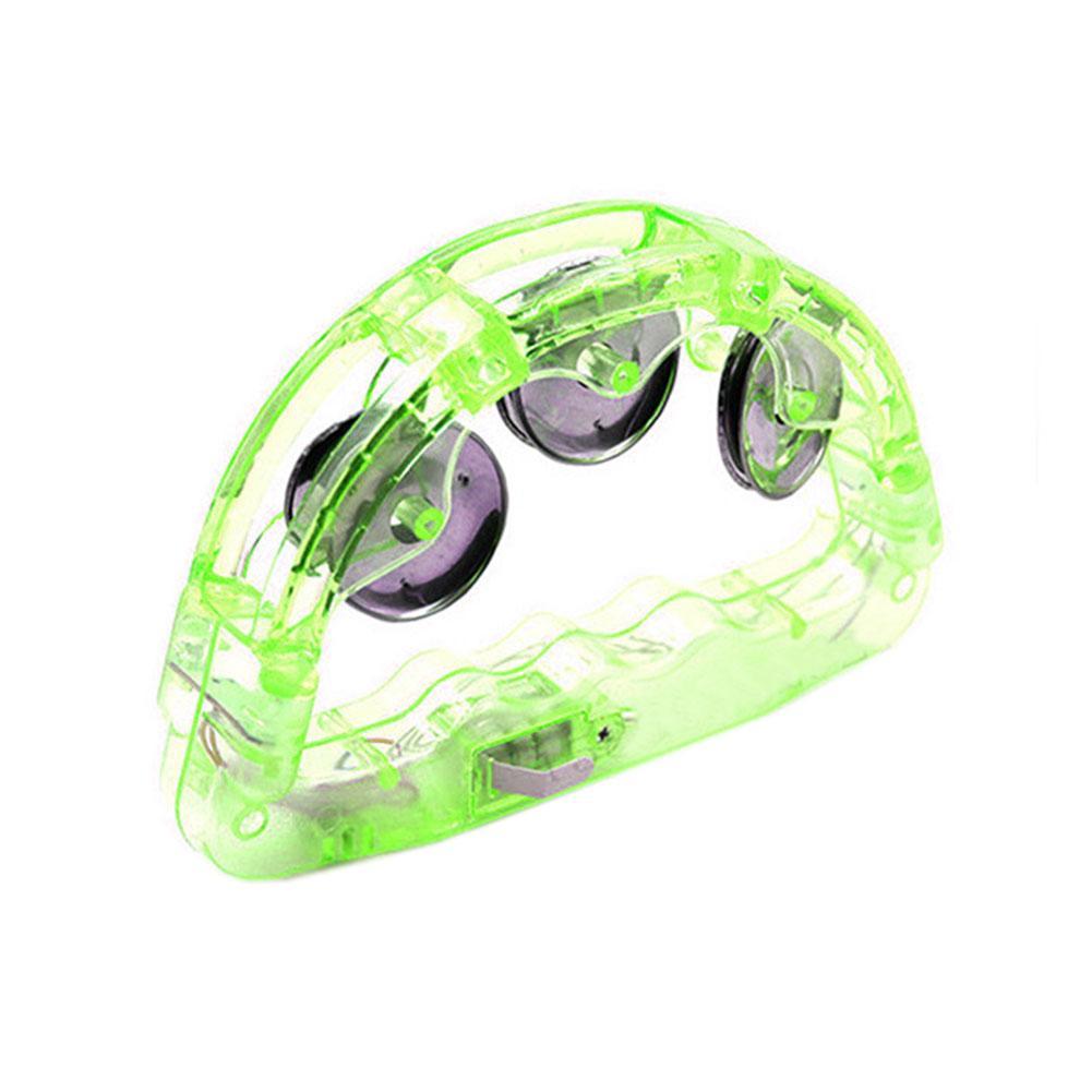 Pandereta de bebé con luz LED, juguete sensorial para niños, instrumento Musical para agitar, con pilas incluidas