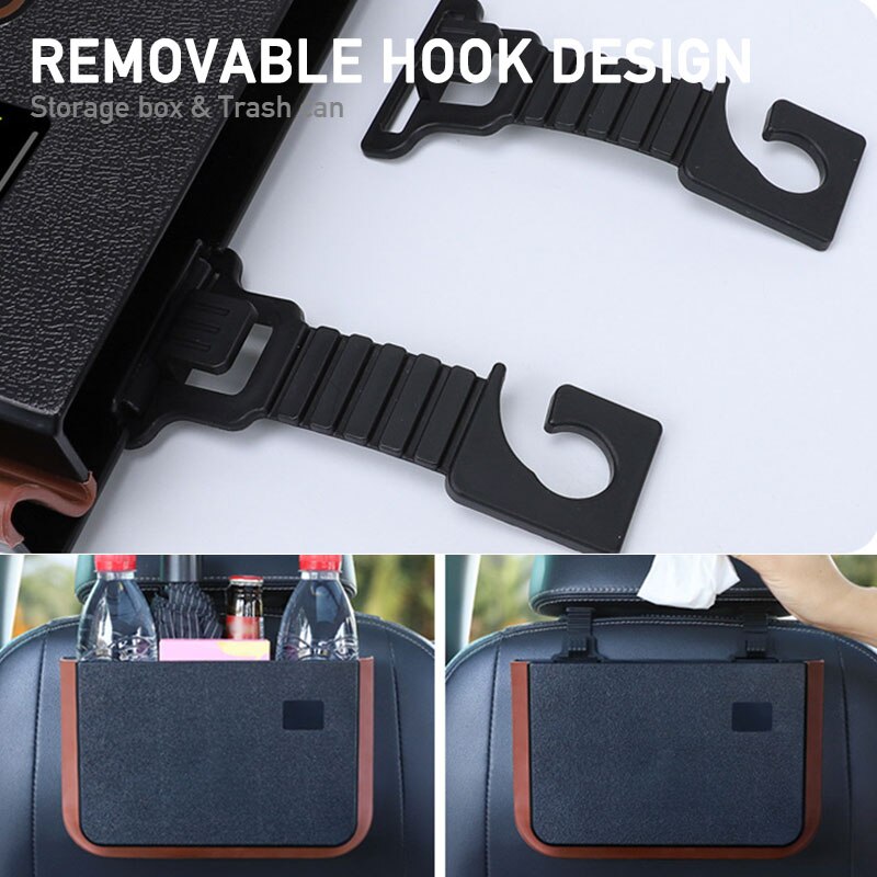 Autostoel opbergtas, waterdichte opbergzak voor de rugleuning, vuilniszak voor auto-accessoires, organizer voor sleutels, kaarten en telefoonhouder