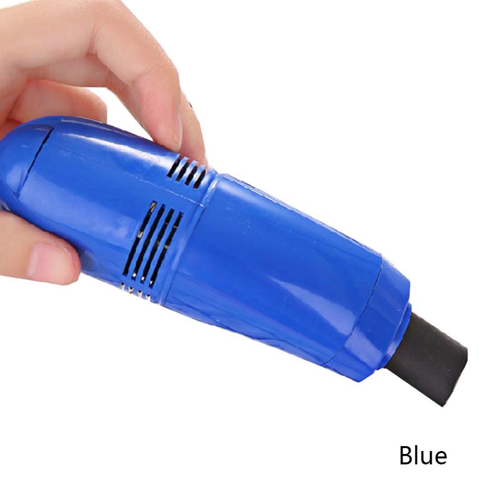 Plastic Mini USB Keyboard Vacuum Cleaner Computer PC Laptop Brush Dust Cleaning Kit For Laptop Desktop Computers Keyboards: Blue