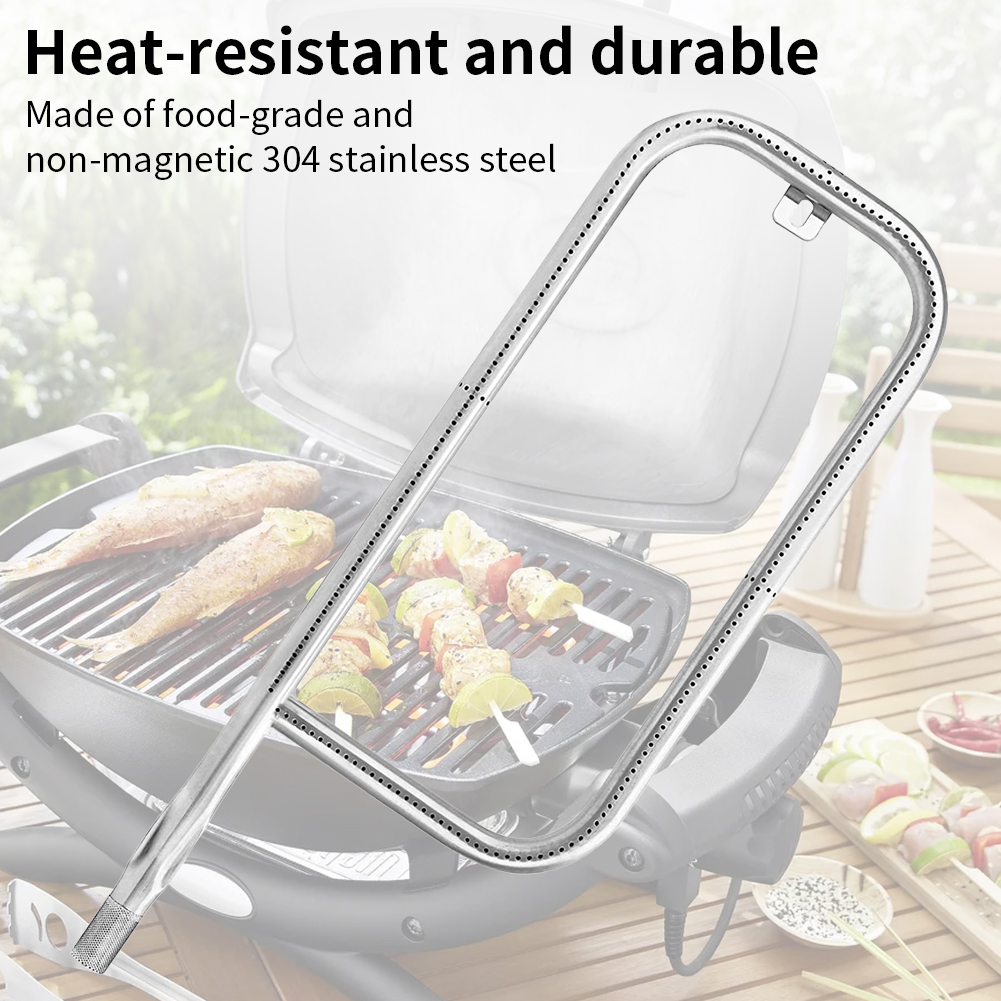 60040 Brenner Ersatzteil Grillbrenner aus Edelstahl 304 Ersatzteil 17-Zoll-Gasgrill Ersatzteil für Weber Q100 Q120